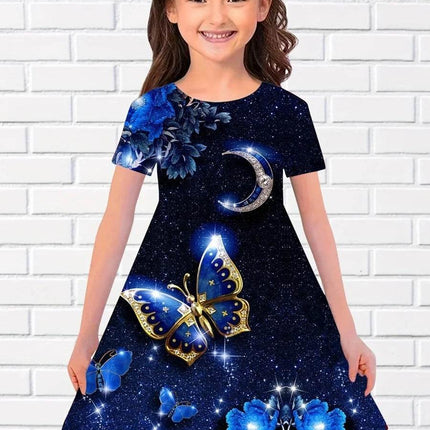Kids 3 - 14Y 3D Butterfly Short Girl Party Dress - Party Dress - Bibihou - Mad Fly Essentials