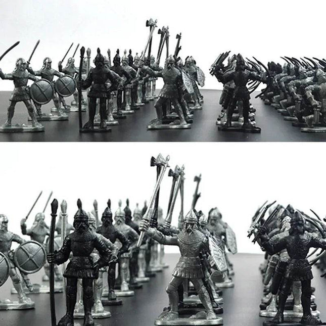 Kids 60pcs/set Medieval Soldier Figurine Warrior Activity Toys - Mad Fly Essentials