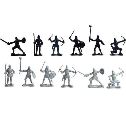 Kids 60pcs/set Medieval Soldier Figurine Warrior Activity Toys - Activity Toys - MagiDeal - Mad Fly Essentials