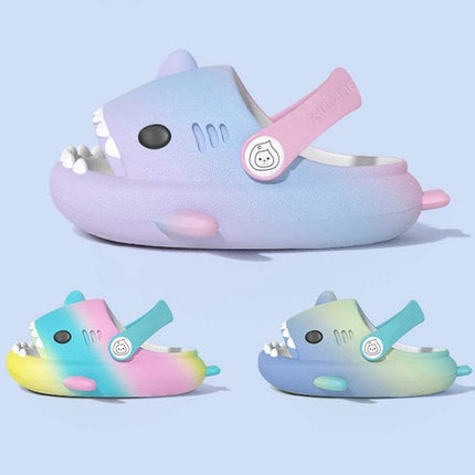 Kids Baby Girl Rainbow Shark Slippers - Slippers - Lorilury - Mad Fly Essentials