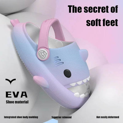 Kids Baby Girl Rainbow Shark Slippers - Slippers - Lorilury - Mad Fly Essentials