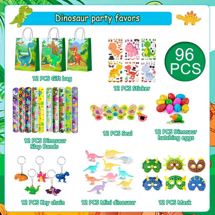 Party Essentials Supply Kit Kids Birthday Dinosaur 96pcs Party Favors - Party Favors - Party Essentials - Mad Fly Essentials