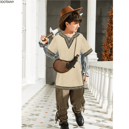 Kids Boy Medieval Viking Knight Pirate Tunic Costume - Costume - UUGOOX - Mad Fly Essentials