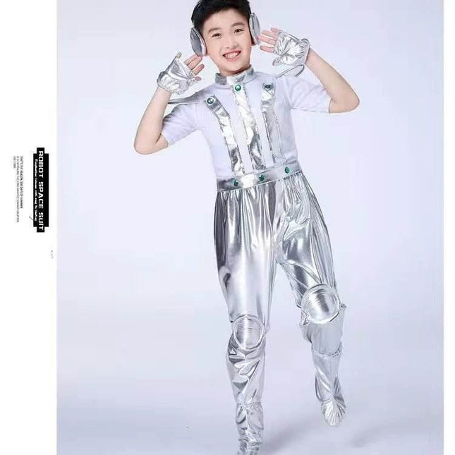 Kids Boy Robot White Silver Astronaut Costume - Costume - Costumes Plus - Mad Fly Essentials