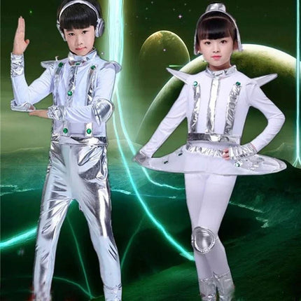 Kids Boy Robot White Silver Astronaut Costume - Costume - Costumes Plus - Mad Fly Essentials