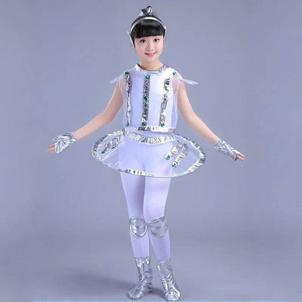 Kids Boy Robot White Silver Astronaut Costume - Costume - Costumes Plus - Mad Fly Essentials