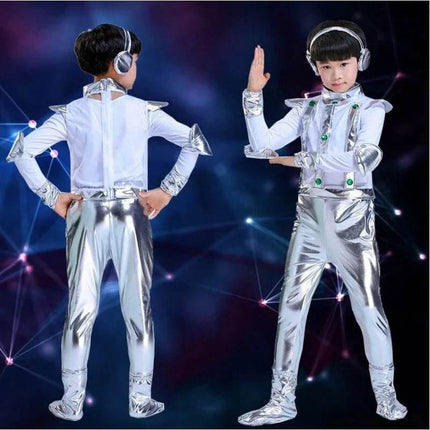 Kids Boy Robot White Silver Astronaut Costume - Costume - Costumes Plus - Mad Fly Essentials