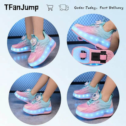 Boy Rock Roller Casual Sneakers Kids LED Shoes - Kids LED Shoes - TFanJump - Mad Fly Essentials
