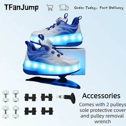 Boy Rock Roller Casual Sneakers Kids LED Shoes - Kids LED Shoes - TFanJump - Mad Fly Essentials
