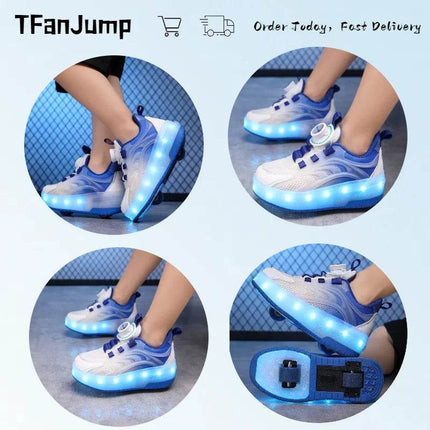 Boy Rock Roller Casual Sneakers Kids LED Shoes - Kids LED Shoes - TFanJump - Mad Fly Essentials