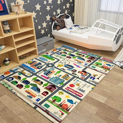 Kids Highway Simulated City Traffic Playmat Activity Toys - Activity Toys - LOUSIDREAM - Mad Fly Essentials