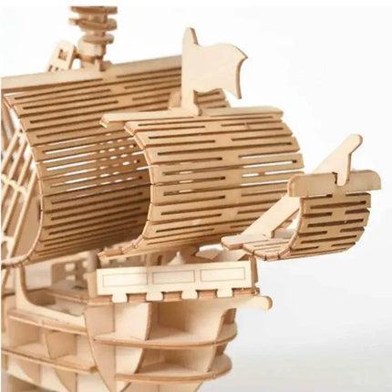 Kids DIY Sailing Ship 3D Wooden Puzzle Toys - Mad Fly Essentials