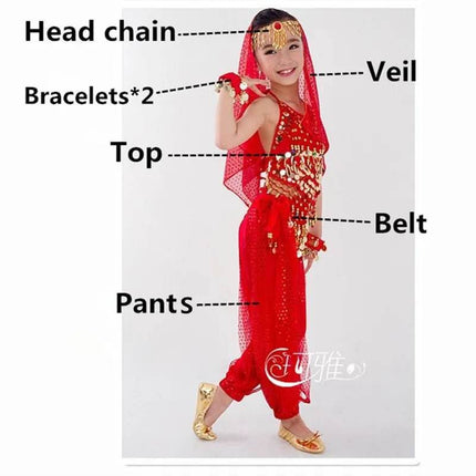 Kids Girls Belly Dancing Costume Outfits - Mad Fly Essentials
