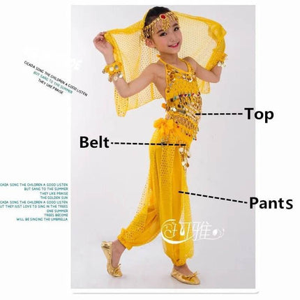 Kids Girls Belly Dancing Costume Outfits - Mad Fly Essentials