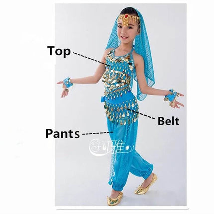Kids Girls Belly Dancing Costume Outfits - Mad Fly Essentials
