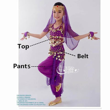 Kids Girls Belly Dancing Costume Outfits - Mad Fly Essentials