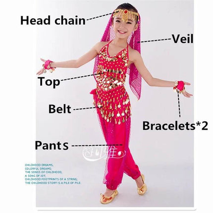 Kids Girls Belly Dancing Costume Outfits - Mad Fly Essentials