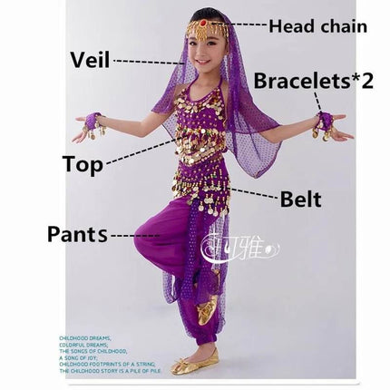 Kids Girls Belly Dancing Costume Outfits - Mad Fly Essentials