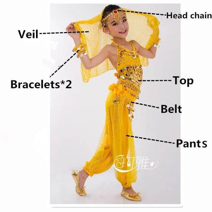 Kids Girls Belly Dancing Costume Outfits - Mad Fly Essentials