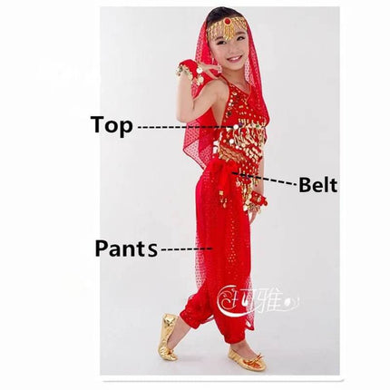 Kids Girls Belly Dancing Costume Outfits - Mad Fly Essentials