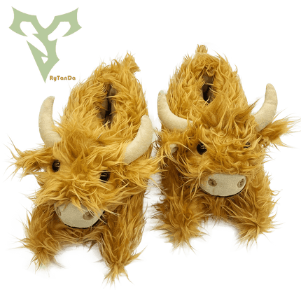Rytanda Cattle Plush Slippers Kids Footwear - Mad Fly Essentials
