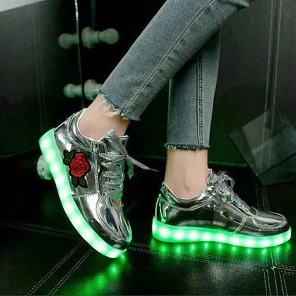 Capsella Kids Girl Footwear Luminous Rechargeable USB Sneakers Kids LED Shoes - Kids LED Shoes - CAPSELLA KIDS - Mad Fly Essentials