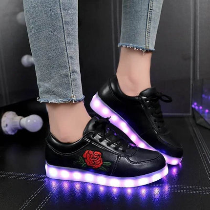 Capsella Kids Girl Footwear Luminous Rechargeable USB Sneakers Kids LED Shoes - Kids LED Shoes - CAPSELLA KIDS - Mad Fly Essentials
