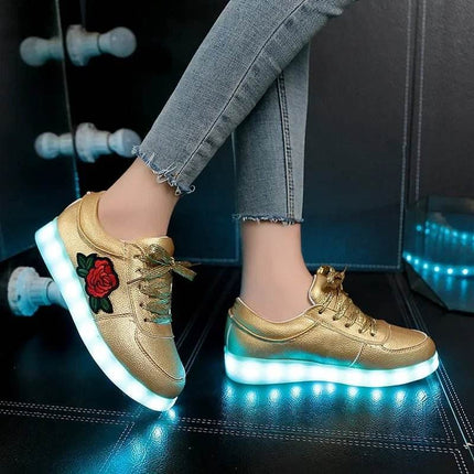 Capsella Kids Girl Footwear Luminous Rechargeable USB Sneakers Kids LED Shoes - Kids LED Shoes - CAPSELLA KIDS - Mad Fly Essentials