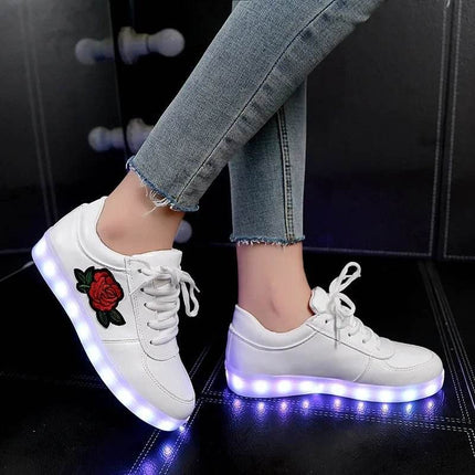 Girl Luminous USB Sneaker Kids LED Shoes- Mad Fly Essentials