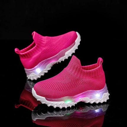 Kids LED Shoes Baby Girl Mesh Sport Sneakers - Kids LED Shoes - EALSQN - Mad Fly Essentials
