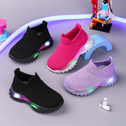 Kids LED Shoes Baby Girl Mesh Sport Sneakers - Kids LED Shoes - EALSQN - Mad Fly Essentials