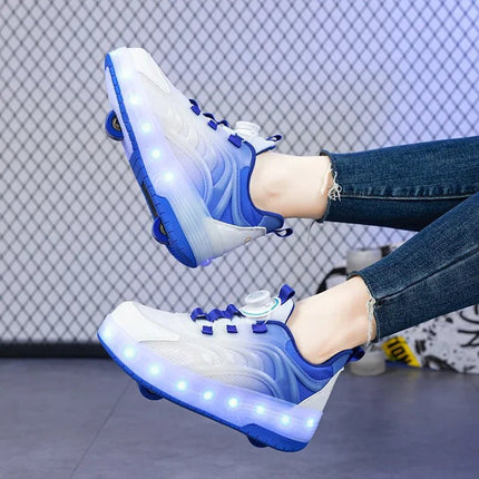Kids LED Shoes Boy Rock Roller Casual Sneakers - Kids LED Shoes - TFanJump - Mad Fly Essentials