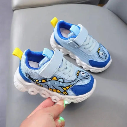 Kids LED Shoes Cartoon Dinosaur Boy Girl Sneakers - Kids LED Shoes - lioraitiin - Mad Fly Essentials