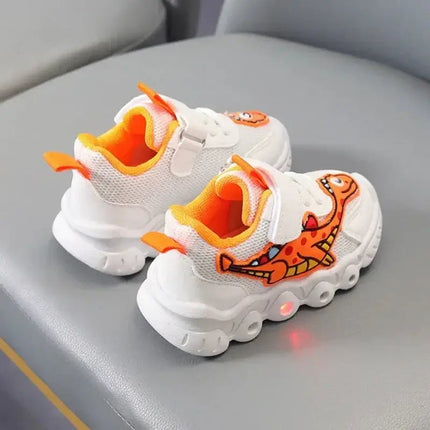 Kids LED Shoes Cartoon Dinosaur Boy Girl Sneakers - Kids LED Shoes - lioraitiin - Mad Fly Essentials