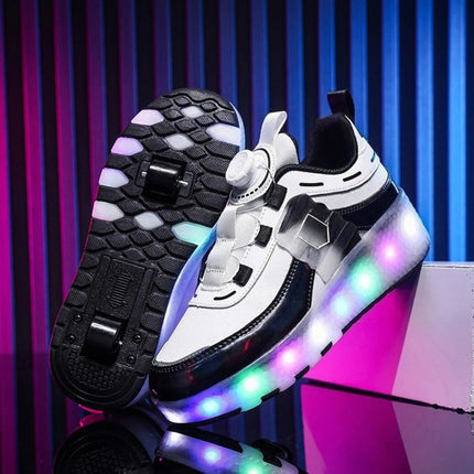 Kids LED Shoes Girl Tow Wheels Skate Shoes - Kids LED Shoes - Mater Kom - Mad Fly Essentials