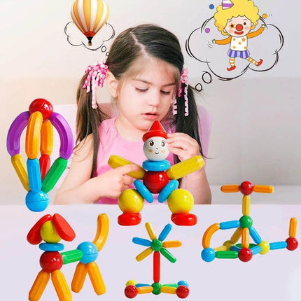 Kids Magnetic Construction Building Stem Puzzle Montessori Activity Toys - Mad Fly Essentials