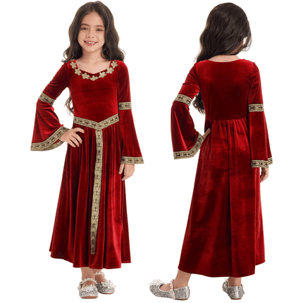 Kids Medieval Renaissance Princess Girl Costume Dress - Costume Dress - Bibihou - Mad Fly Essentials