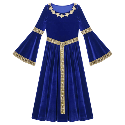 Kids Girls Medieval Renaissance Princess Costume Dress - Mad Fly Essentials