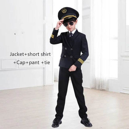 Kids Pilot Flight Attendant Set Costume - Costume - Costumes Plus - Mad Fly Essentials