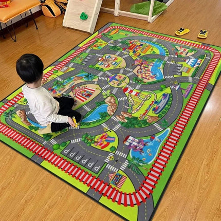 Kids Play Mat Road Parking Lot Amusement Park Kids Room Carpet - Kids Play Mat - MQIAOHAM - Mad Fly Essentials
