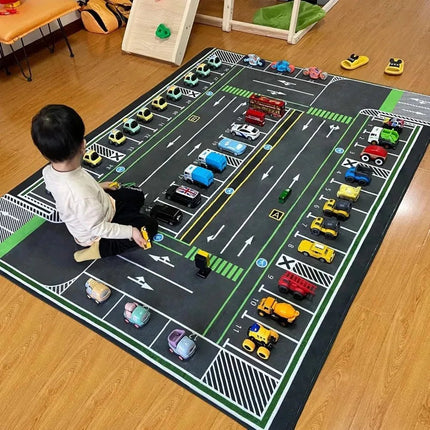 Kids Play Mat Road Parking Lot Amusement Park Kids Room Carpet - Kids Play Mat - MQIAOHAM - Mad Fly Essentials