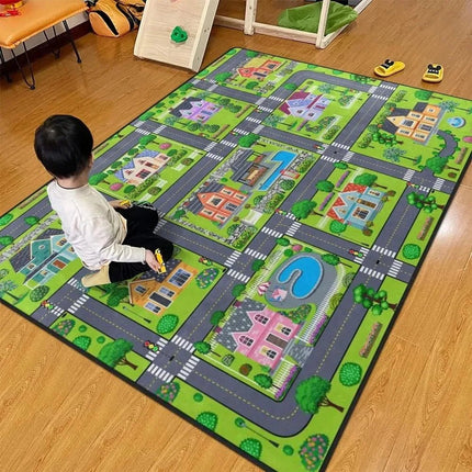 Kids Play Mat Road Parking Lot Amusement Park Kids Room Carpet - Kids Play Mat - MQIAOHAM - Mad Fly Essentials