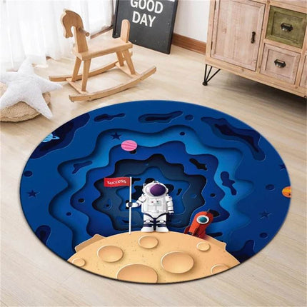 Kids Room 3D Astronaut Round Area Rug - Area Rug - Retro Rugs - Mad Fly Essentials