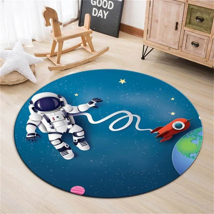 Kids Room 3D Astronaut Round Area Rug - Area Rug - Retro Rugs - Mad Fly Essentials