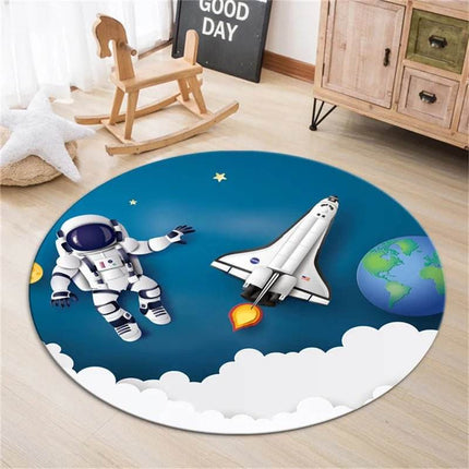 Kids Room 3D Astronaut Round Area Rug - Area Rug - Retro Rugs - Mad Fly Essentials