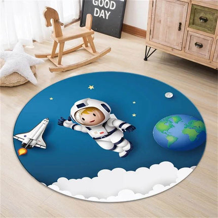 Kids Room 3D Astronaut Round Area Rug - Mad Fly Essentials