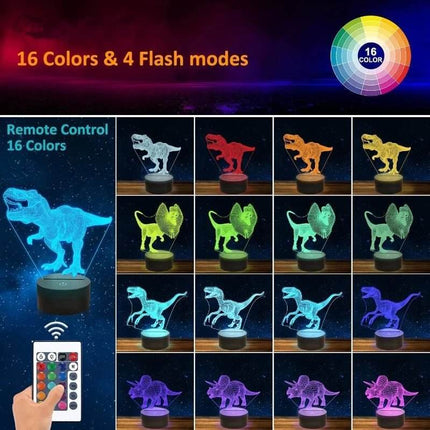 Kids Room 3D T - Rex Dinosaur LED Night Light - LED Night Light - Sallysun - Mad Fly Essentials