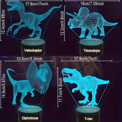 Kids Room 3D T - Rex Dinosaur LED Night Light - LED Night Light - Sallysun - Mad Fly Essentials