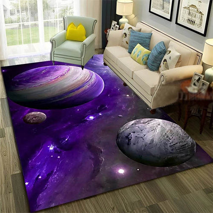 Kids Room 3D Universe Galaxy Living Area Rug - Area Rug - LOUSIDREAM - Mad Fly Essentials