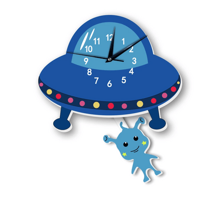 Kids Room Alien UFO - DIY Quiet Wall Clock - Wall Clock - MrClock - Mad Fly Essentials